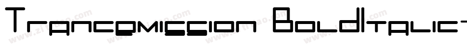 Trancemission BoldItalic字体转换